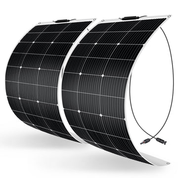 DOKIO 2*100 W solar panel, flexible mono, 200 W, 12 V, solar module, ideal for caravans, camping, garden sheds