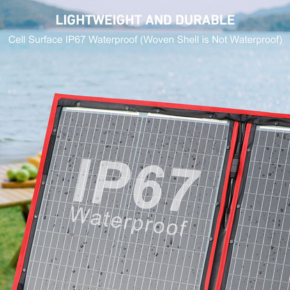 100W 12V Tragbares Solarpanel-Kit Versorgung für Telefon/Kraftwerk/Autobatterie/Wohnmobil 