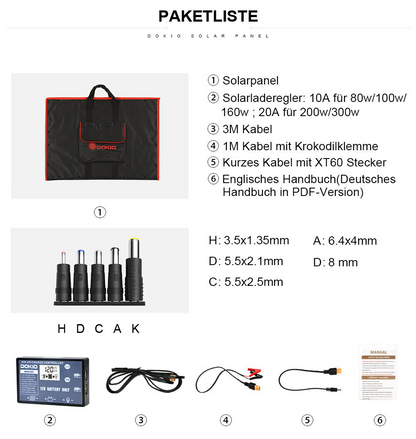 Kit de panneau solaire portable 100 W 12 V pour téléphone/centrale électrique/batterie de voiture/camping-car 