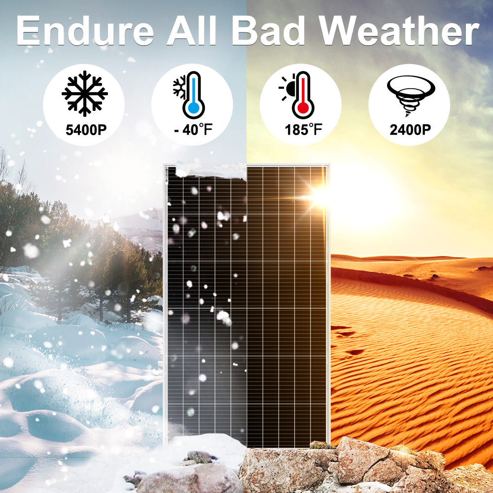 Dokio 1*100w Panneau solaire monocristallin rigide 100w pour maison/caravane/camping-car/bateau 