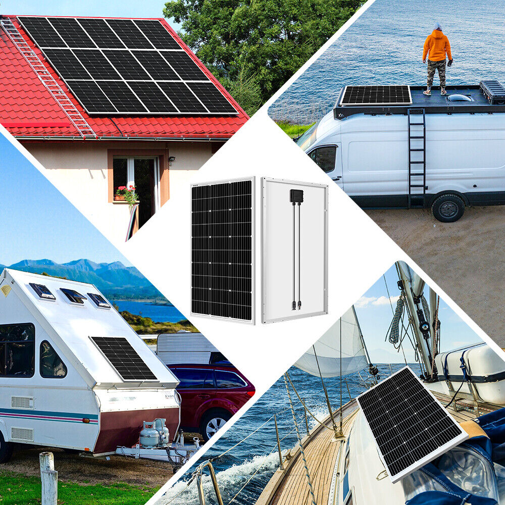 Dokio 100w Rigid Monocrystalline Solar Panel for Home/Caravan/RV/Boat