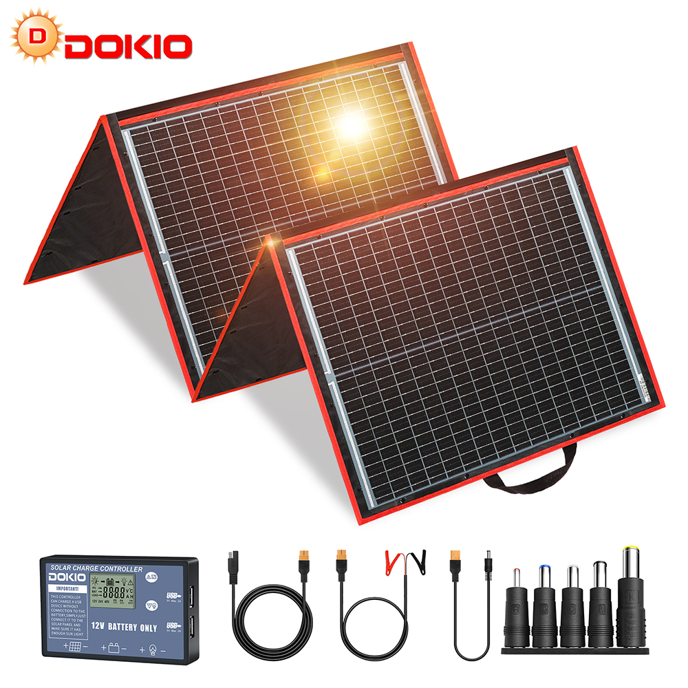 160W Portable Foldable Solar Panel, Solar Module for Camping, RV, Power Station