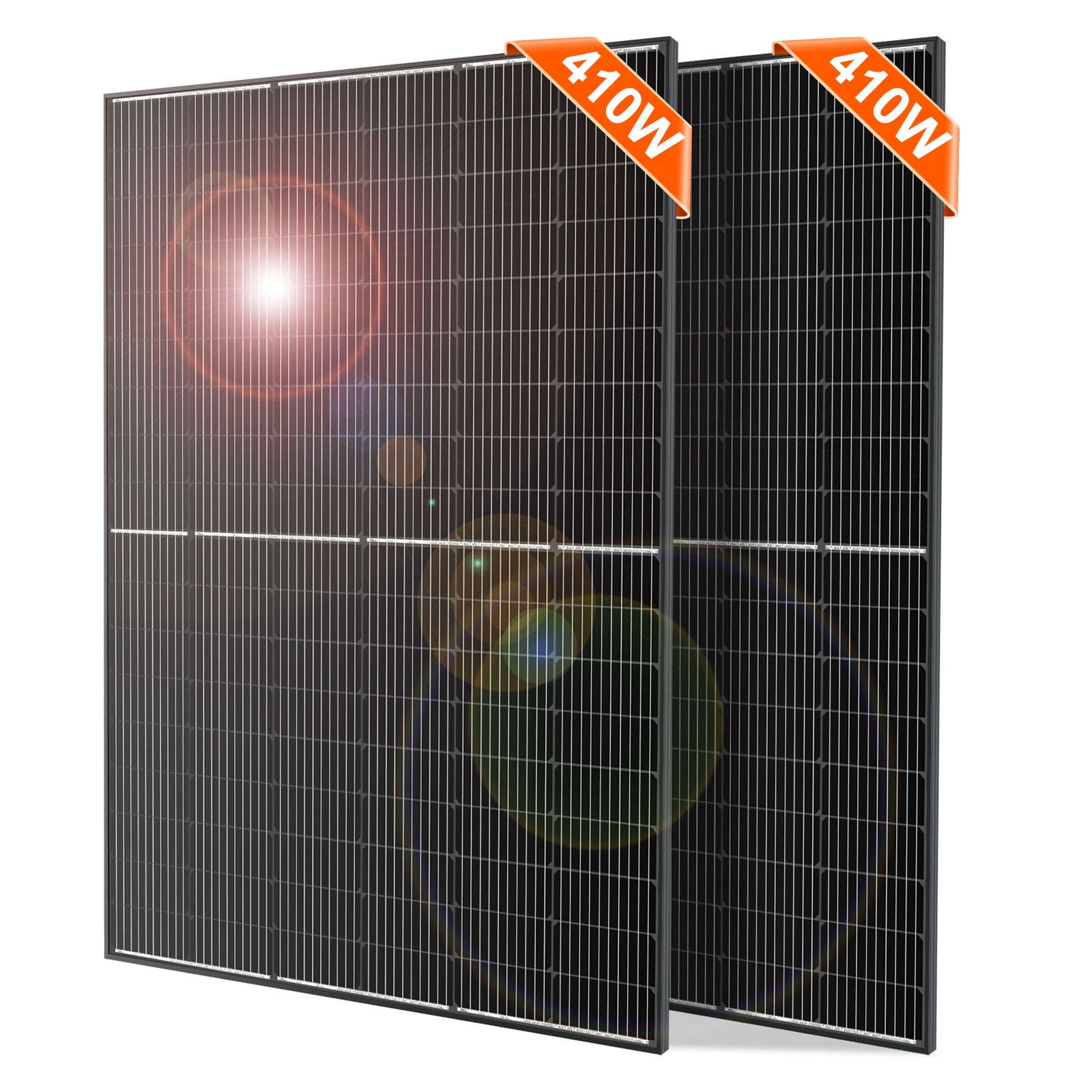 DOKIO 400 Watt Solar Panels 10BB 12/24 Volt Solar Panel kit High Efficiency for Rooftop Portable Power Station Farm Yacht RV Camping and Other Off-Grid Applications（400w）