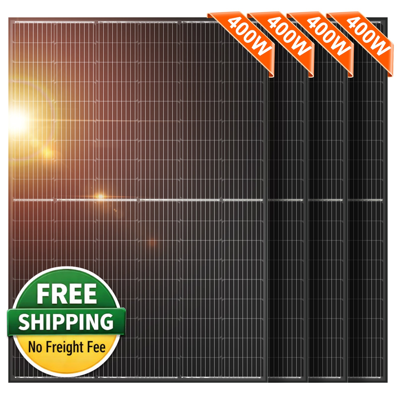 DOKIO 400W N-Type Monocrystalline Rigid Solar Panel