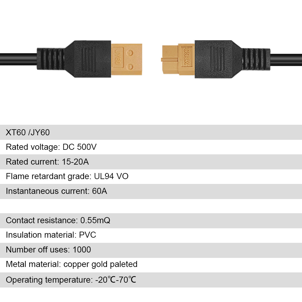 DOKIO XT60 6m Solar Panel Extension Cable with Male & Female Connectors