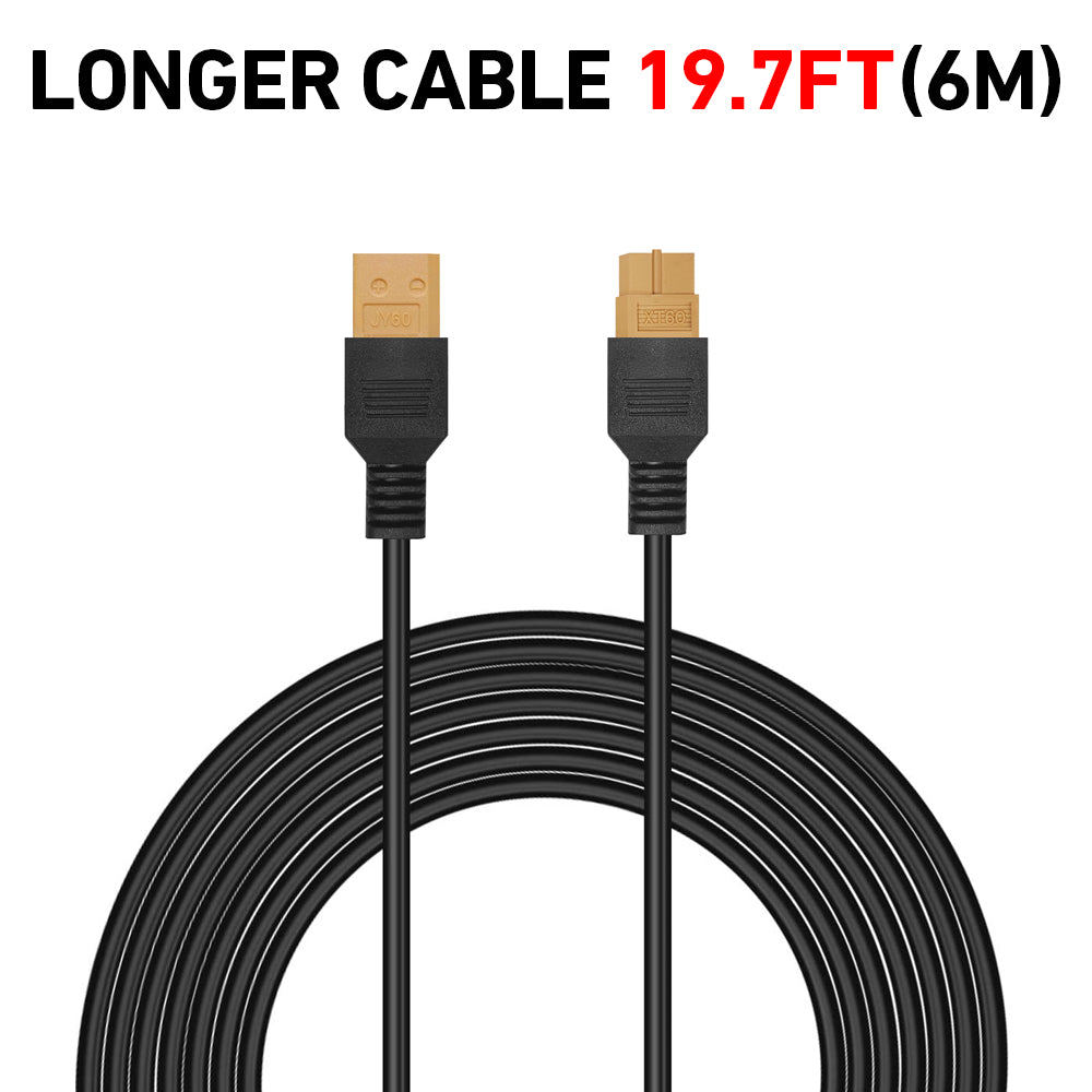 DOKIO XT60 6m Solar Panel Extension Cable with Male & Female Connectors