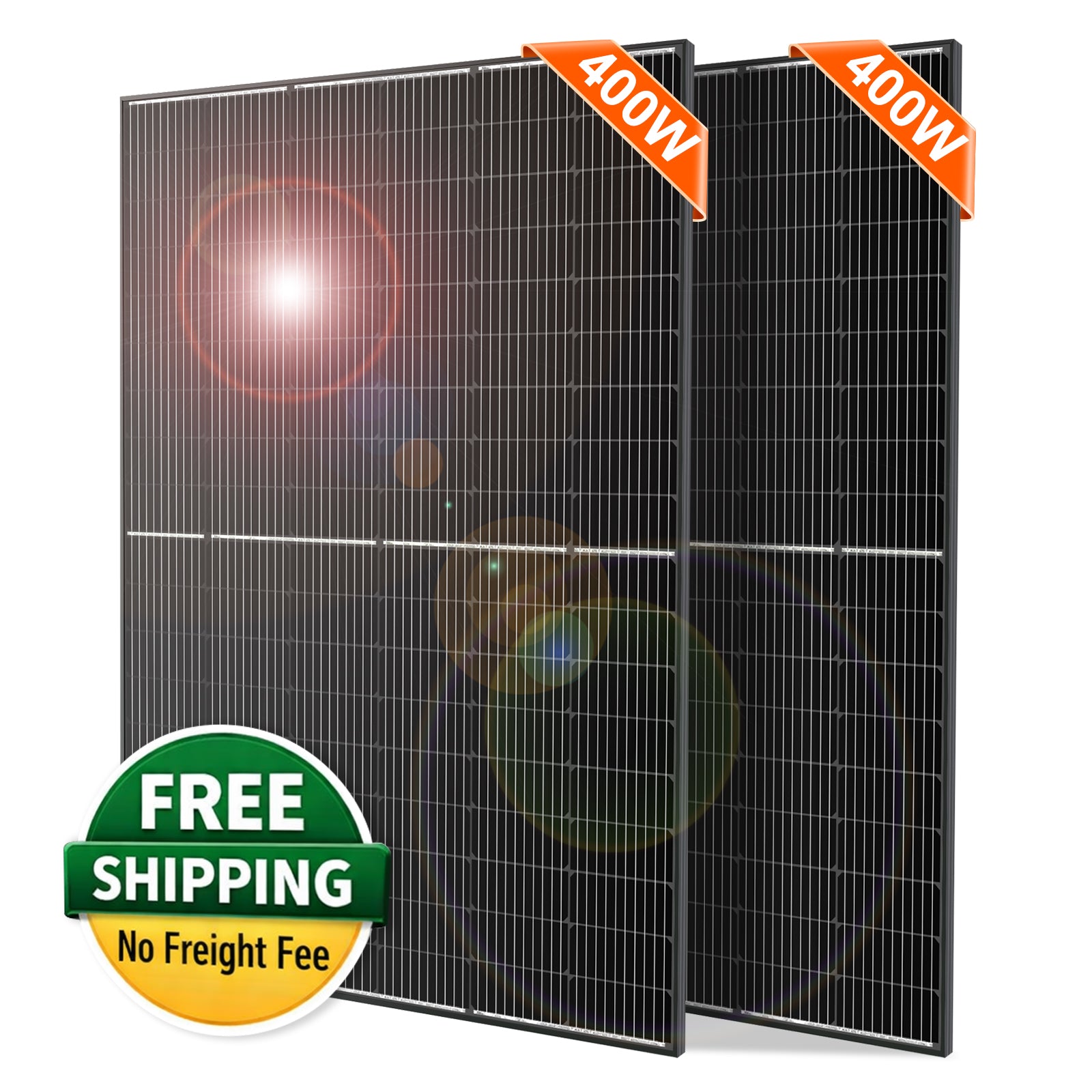 DOKIO 400 Watt Solar Panels 10BB 12/24 Volt Solar Panel kit High Efficiency for Rooftop Portable Power Station Farm Yacht RV Camping and Other Off-Grid Applications