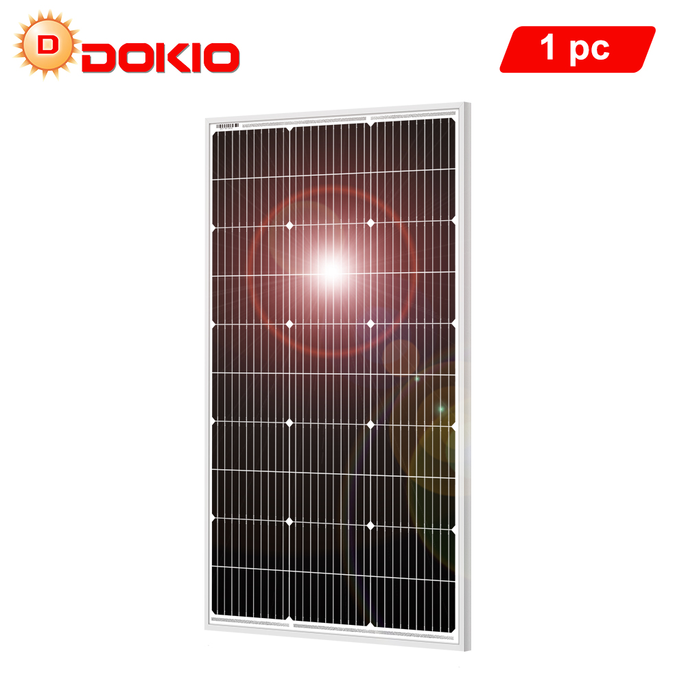 Dokio 1*100w 100w Rigid Monocrystalline Solar Panel for Home/Caravan/RV/Boat