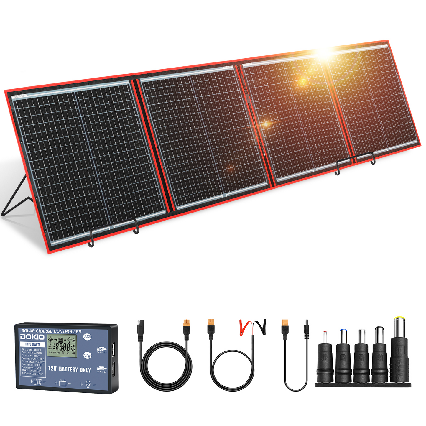 160W Portable Foldable Solar Panel, Solar Module for Camping, RV, Power Station