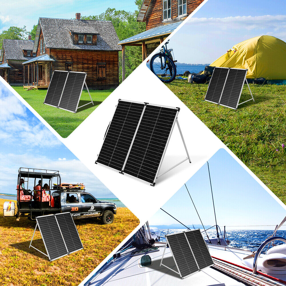 Dokio 150W 12v Foldable Portable Solar Panel Kit for Camping/RV/Power Station