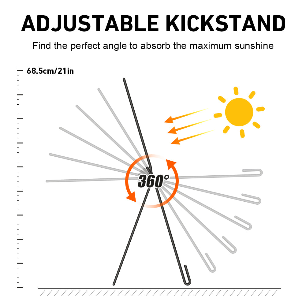 DOKIO Adjustable Solar Panel Mounting Bracket – Quick Angle Adjustment for Flat Surfaces