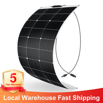 DOKIO 100W Flexible Monocrystalline Solar Panel for RV Roofs & Boats - DOKIO Solar Panel