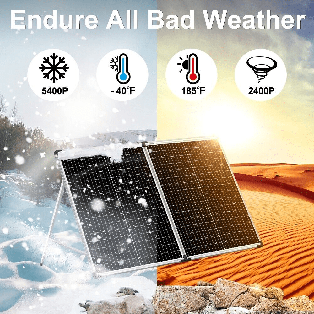 Dokio 100W Portable Solar Suitcase Panel Kit - DOKIO Solar Panel