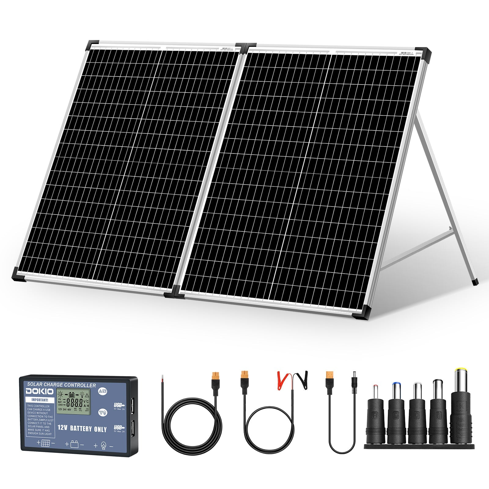 Dokio 100W Portable Solar Suitcase Panel Kit - DOKIO Solar Panel