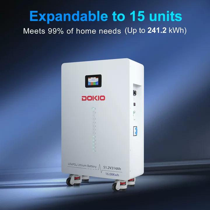 DOKIO 10kW Complete Off-Grid Solar Power System | 16kWh LiFePO₄ Battery | 10000W 120/240V | 4920W PV - DOKIO Solar Panel
