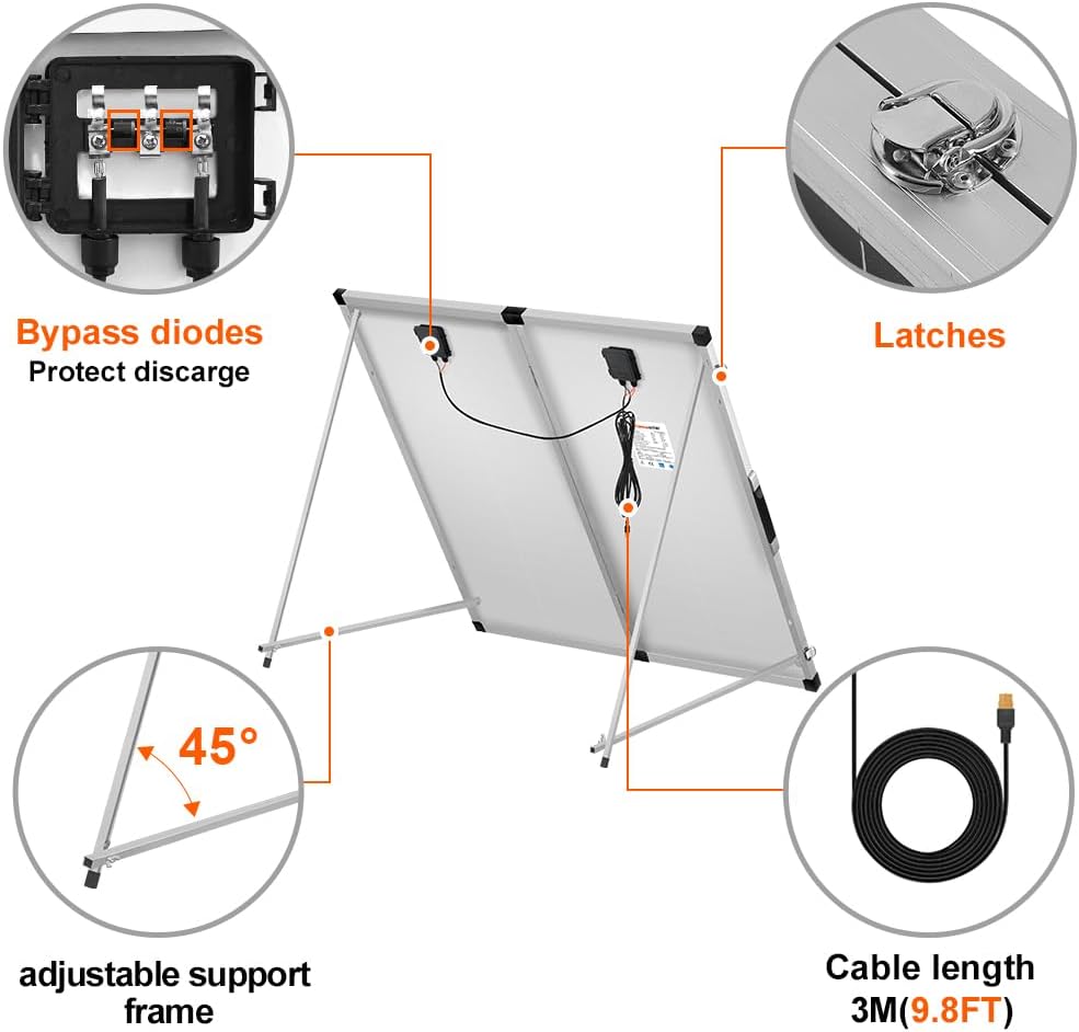 Dokio 150W Portable Solar Suitcase Panel Kit - DOKIO Solar Panel