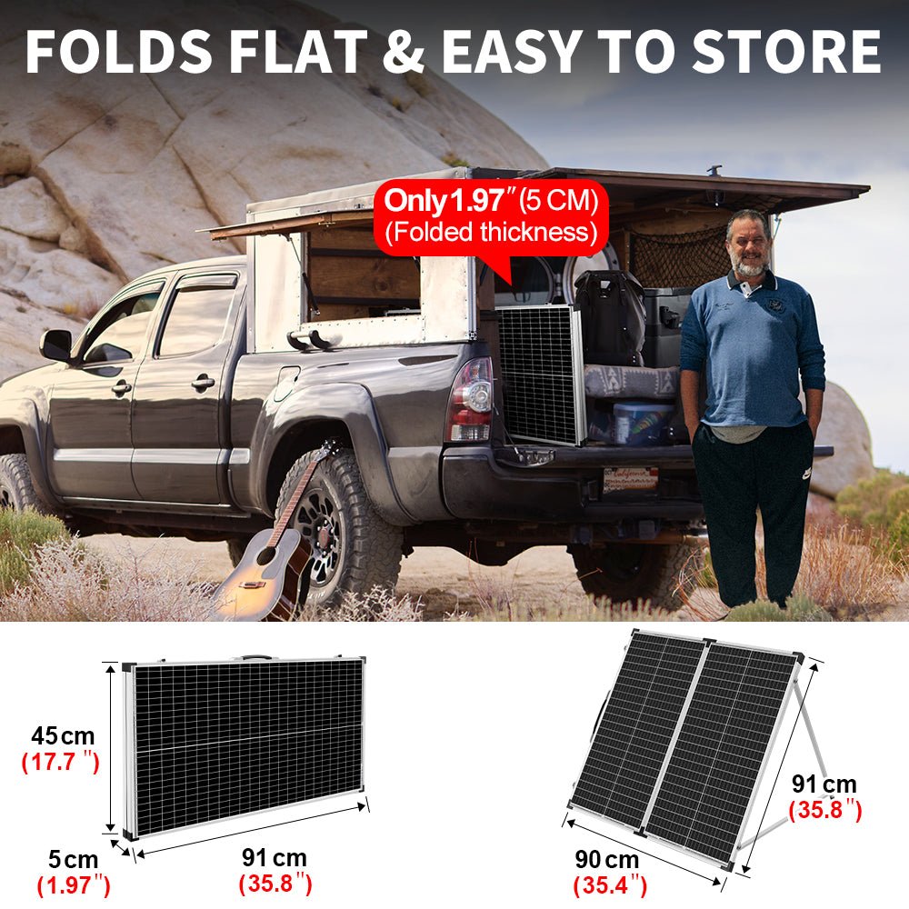 Dokio 150W Portable Solar Suitcase Panel Kit - DOKIO Solar Panel