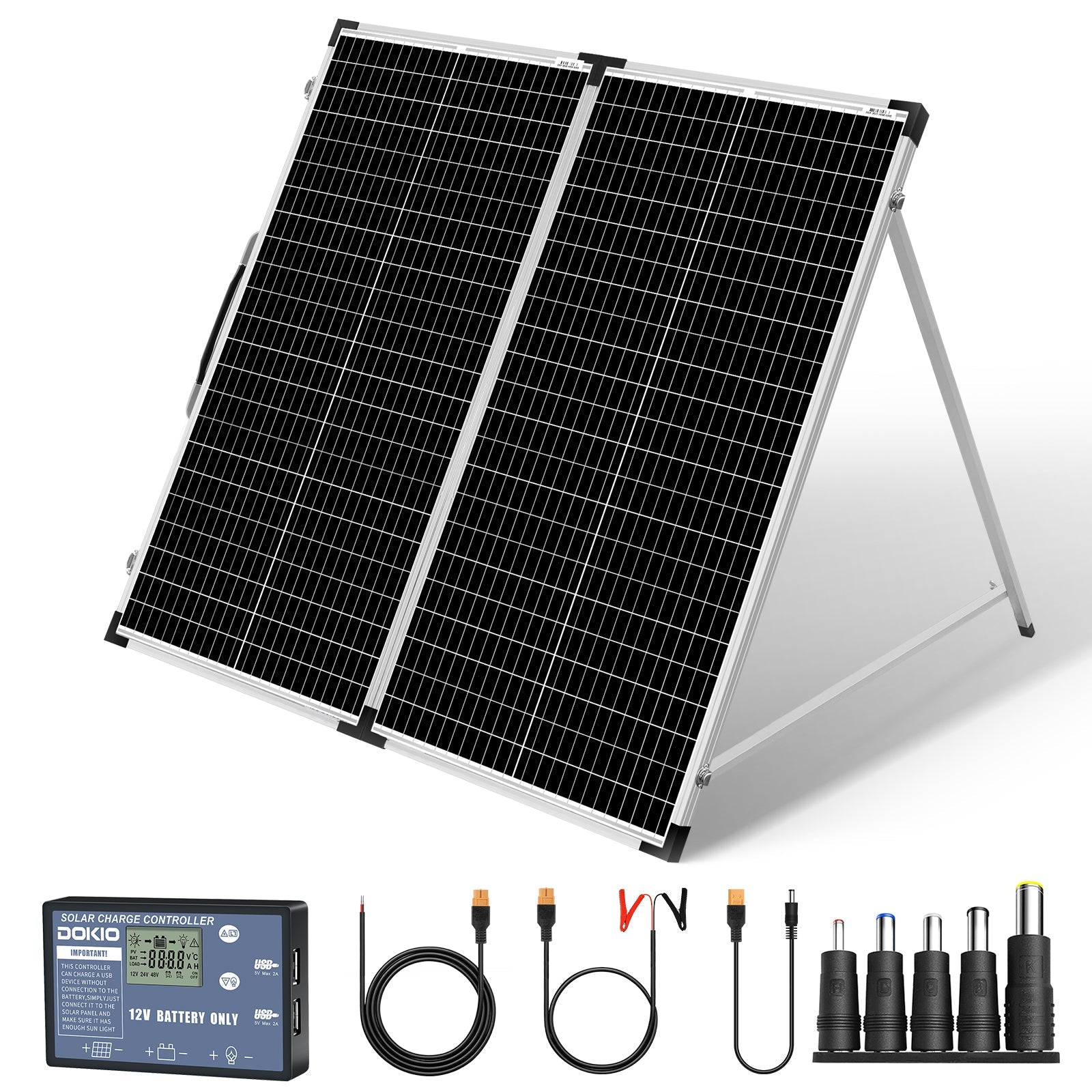 Dokio 150W Portable Solar Suitcase Panel Kit - DOKIO Solar Panel