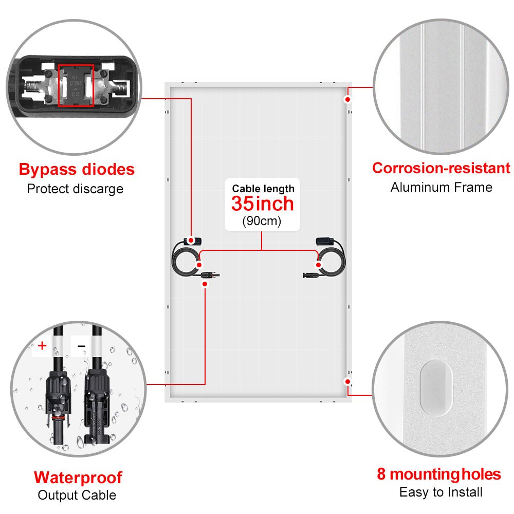 DOKIO 200W N - Type Monocrystalline Rigid Solar Panel - DOKIO Solar Panel