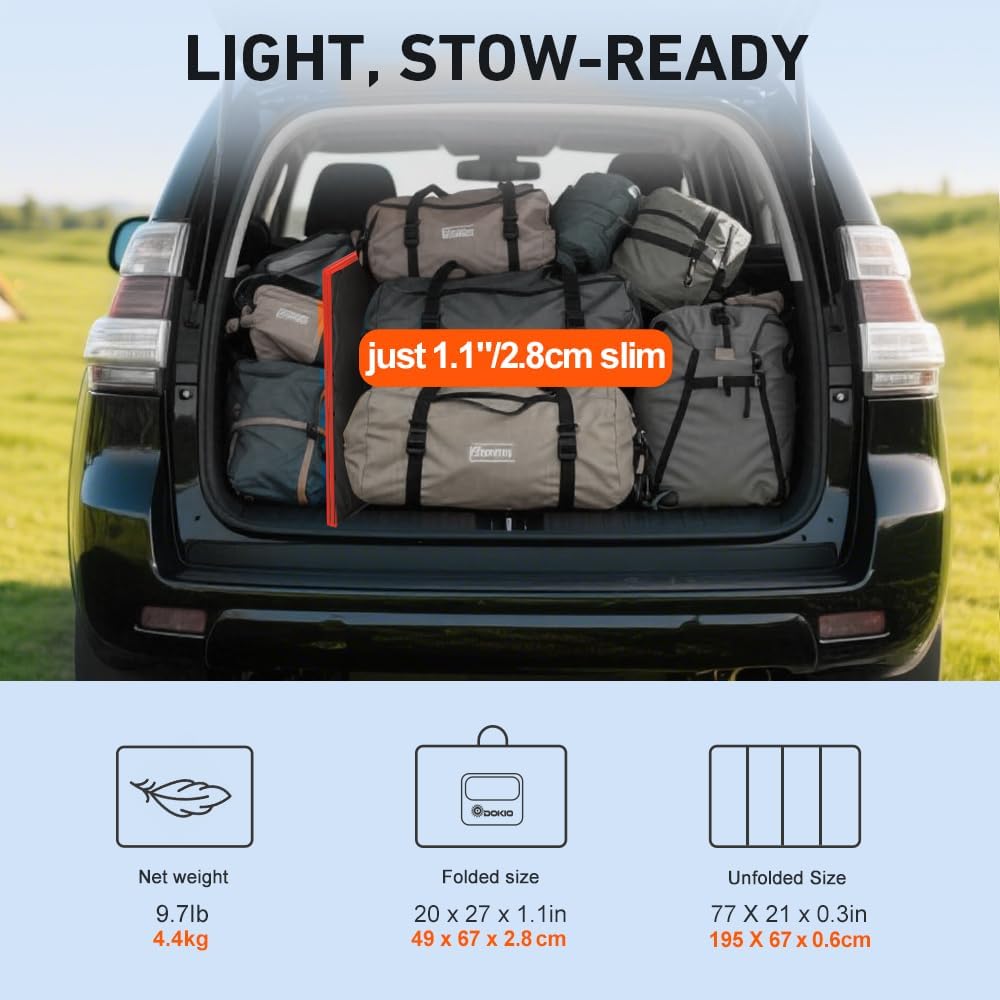 DOKIO 200W Portable Folding Solar Panel Kit - DOKIO Solar Panel
