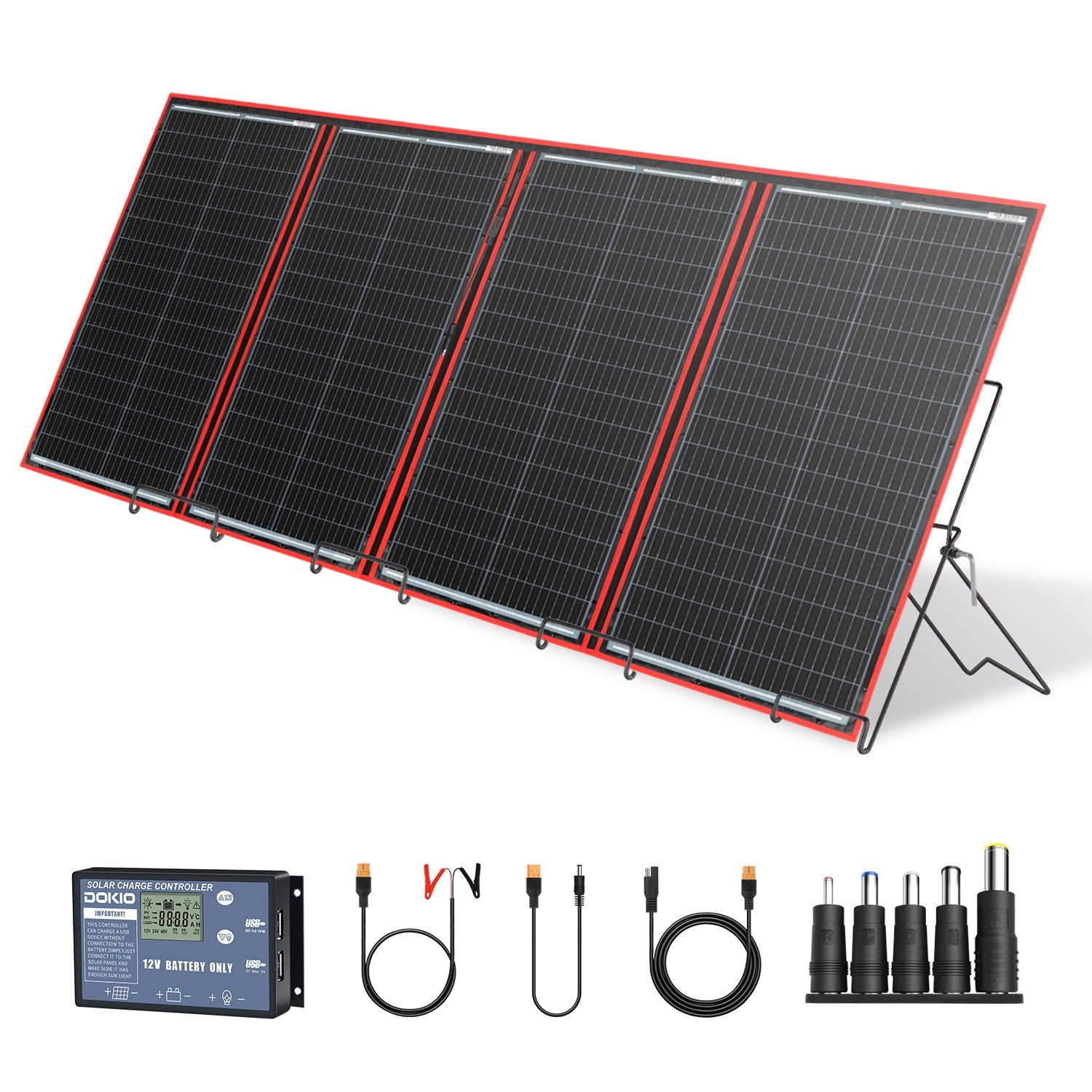DOKIO 300W Portable Folding Solar Panel Kit - DOKIO Solar Panel