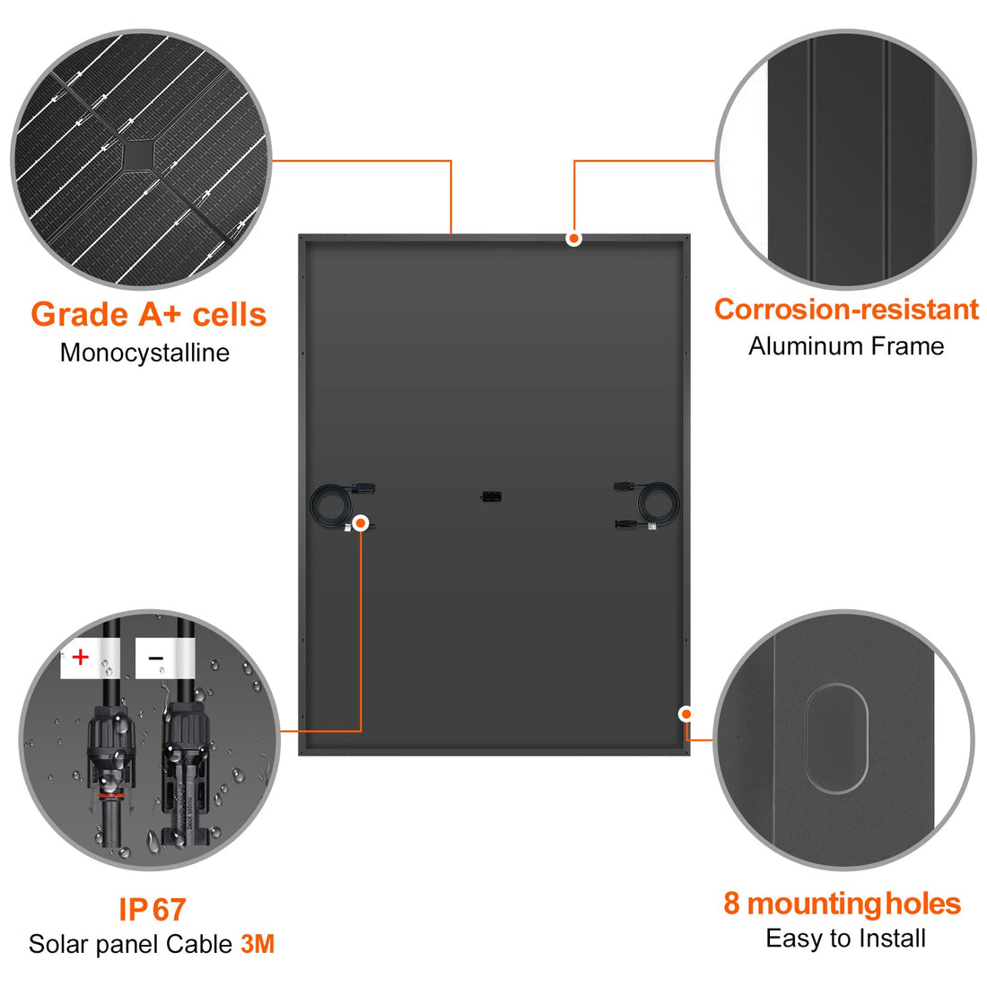 DOKIO 400W N - Type Monocrystalline Rigid Solar Panel - DOKIO Solar Panel