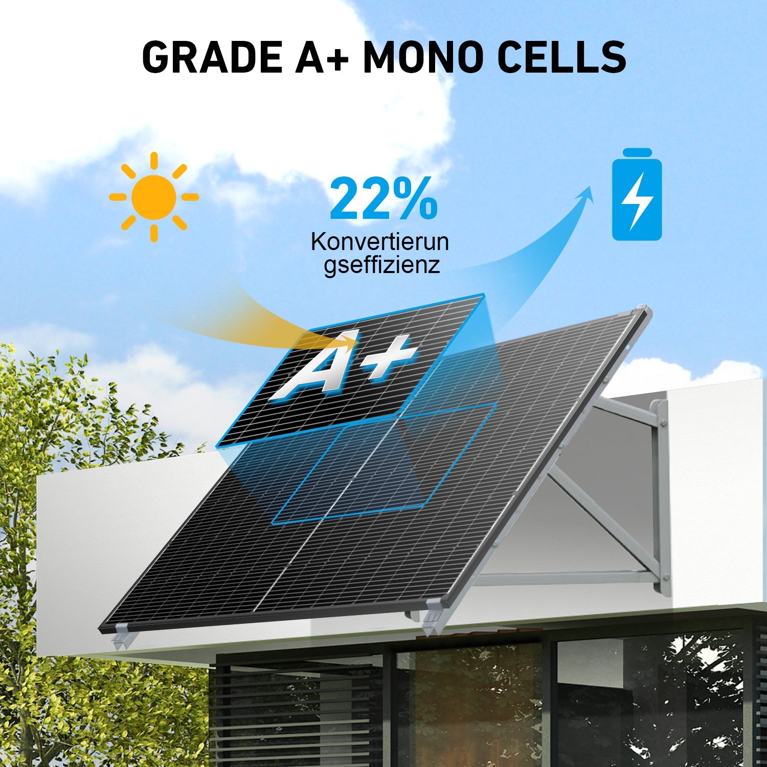 DOKIO 400W N - Type Monocrystalline Rigid Solar Panel - DOKIO Solar Panel