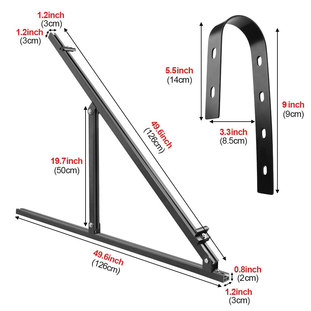 DOKIO Heavy - Duty Adjustable Solar Panel Mount ( Supports 1 × 400W solar panel ) - DOKIO Solar Panel
