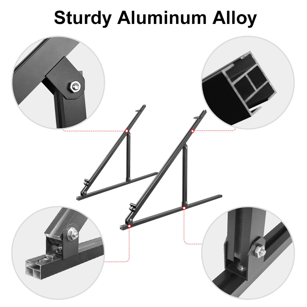 DOKIO Heavy - Duty Adjustable Solar Panel Mount ( Supports 1 × 400W solar panel ) - DOKIO Solar Panel