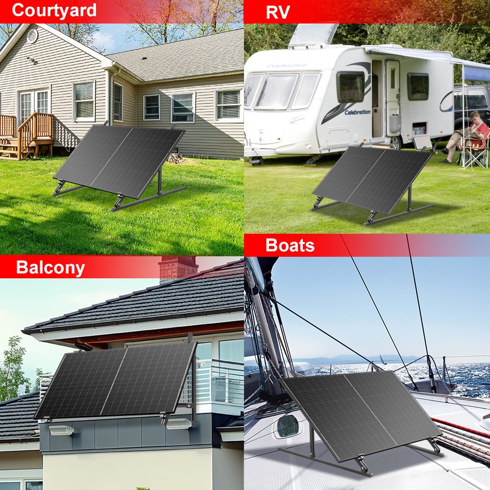 DOKIO Heavy - Duty Adjustable Solar Panel Mount ( Supports 1 × 400W solar panel ) - DOKIO Solar Panel