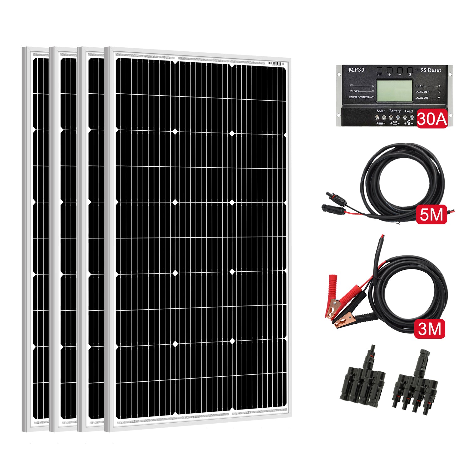 Dokio 100w Rigid Monocrystalline Solar Panel for Home/Caravan/RV/Boat