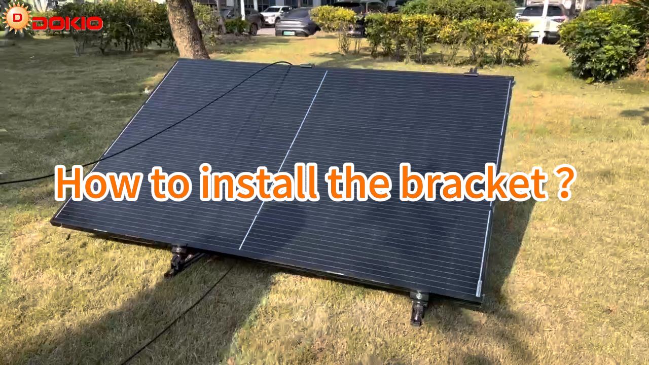DOKIO Heavy-Duty Adjustable Solar Panel Mount ( Supports 1 × 400W solar panel )