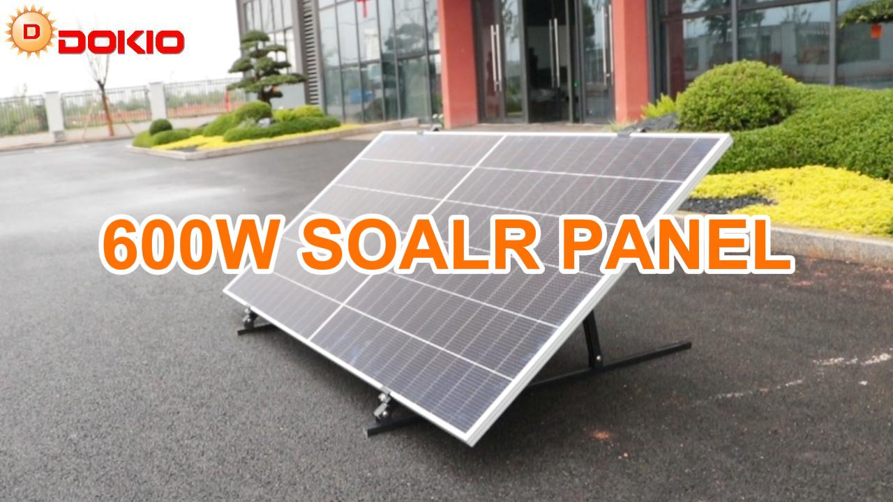 DOKIO 600W N-Type Bifacial Rigid Solar Panel