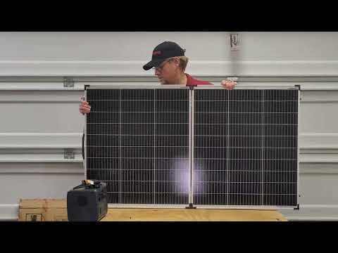 Dokio 200W Portable Foldable Solar Suitcase Panel Kit for Camping/RV/Car Battery/Home